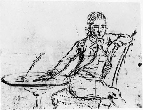 Self-portrait by Major John André, drawn on the eve of his execution