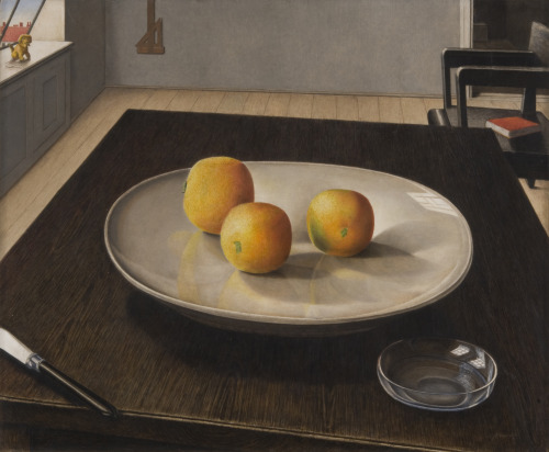 Still Life with Oranges   -   Peter Foerster , ca.1924.German, 1887-1948oil on panel, 54 x 65 cm