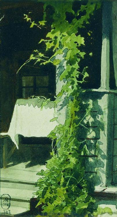 Veranda, 1880, Ivan Kramskoi