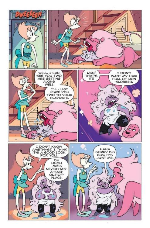 gracekraft:  magecom: Previews are out! I got the amazing opportunity to illustrate for Steven Universe. I was very nervous but I think it turned out great!   It’s a super chill story about Lion and his shenanigans. Written by Grace KraftArt by Meg