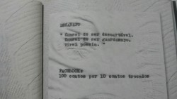 filosofias-de-banheiro:  Do livro 100 contos por 10 contos trocados