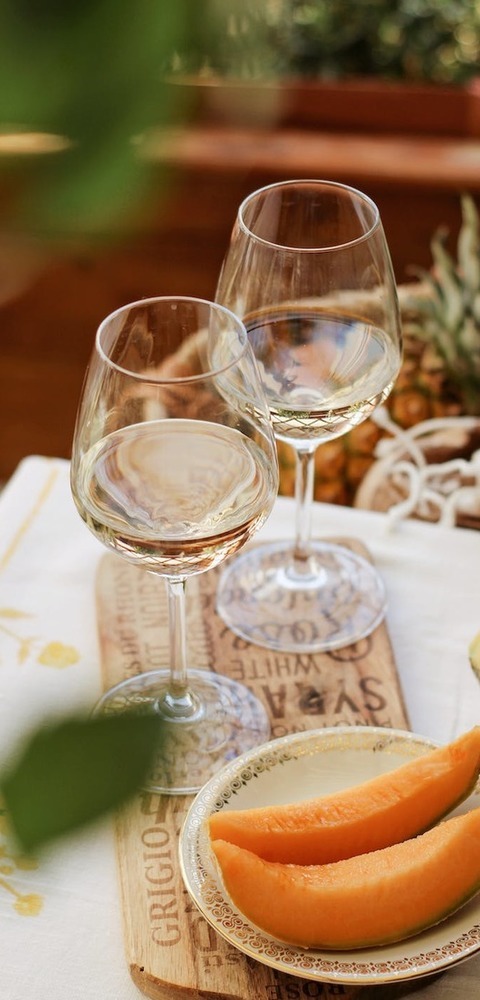 Moscato Wine Paired With Cantaloupe And Honey