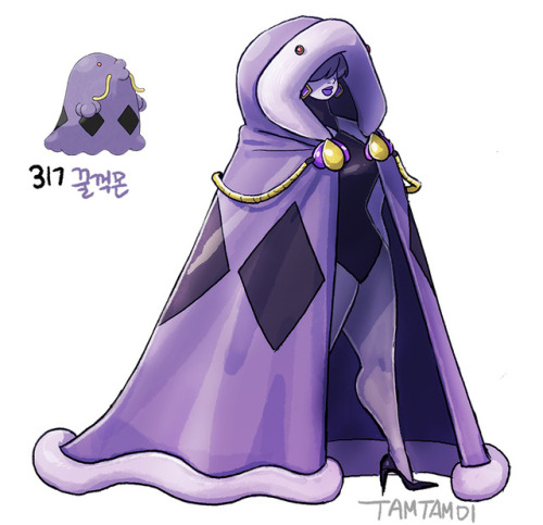 tamtamdi:  Pokemon Gijinka  316. Gulpin  317. Swalot