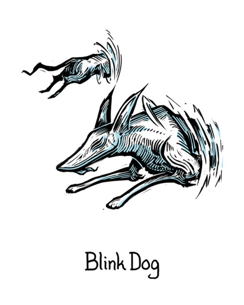 The Blink Dog is a fey canine with a natural teleportation ability. They bear an instinctive dislike