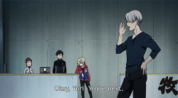 borntomake:  I love how when Victor first skates the Eros routine, we can clearly see Yuuri standing with Yurio and Yuuko on the other side of the rink barrier.Yuuri is not standing on the ice in this scene.Oh, but then.After Yuuri feels the Immaculate