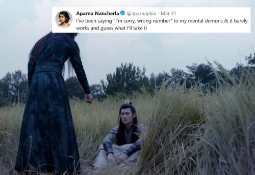 howdydowdy: jiang cheng as aparna nancherla tweets