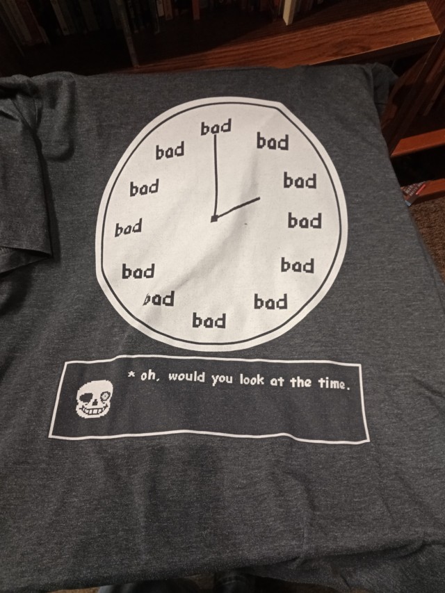 shiftythrifting:Sans Undertale shirt found at Blessings Abound in Overland Park,