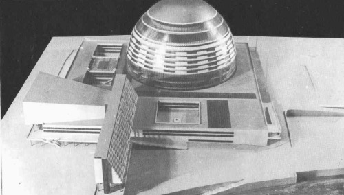 rosswolfe:  Models 1 &amp; 3: Moisei Ginzburg’s Palace of the Soviets proposal (