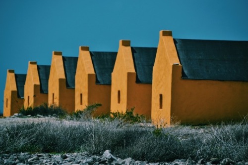 Old slave huts in Oranje Pan, Bonaire