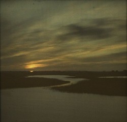 memoryslandscape: Paul Sano, Sunset on the Heat, 1912  Autochrome 