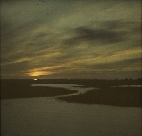 Paul Sano, Sunset on the Heat, 1912 Autochrome