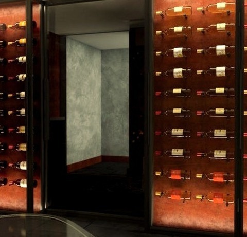 Wine Cellar - LargeAn Illustration Of A Large Wine Cellar With A Minimalist Slate Floor.