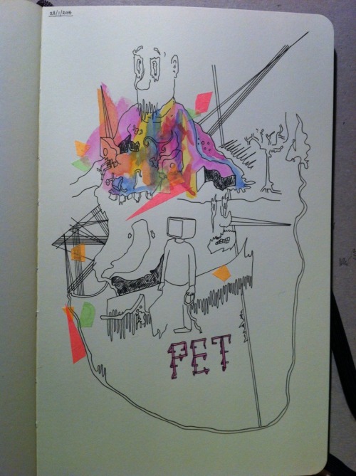 Utterly Directionless Sketchbook Doodling, 28/1/2014.