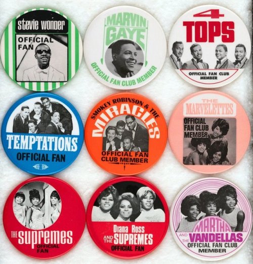 AMAZING rare ‘60s Motown fan club buttons that Hakes Americana has up for auction!