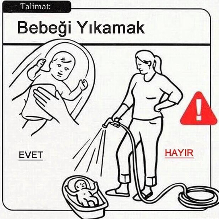 Talimat
Bebeği Yıkamak
EVET
HAYIR