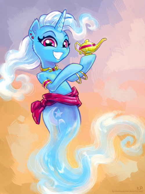 asktwixiegenies:   ((OH LAWD, THIS IS INCREDIBLE OvO, the incredible work of KP-ShadowSquirrel here with his Trixie of the Lamp!))  OMG! X3
