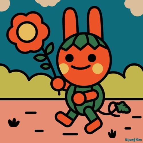 . . . . #watermelon #rabbit #귀여운 #토끼 #캐릭터 #flowers #happy #NY #illustrator #illustration #cute #vect