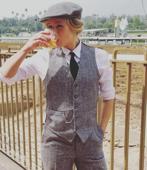 shellstrapon:knockfivetimes:kristenanniebell Peaky Party in full effect at the race track.Happy birt