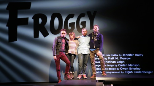 The FROGGY crew goes back to The Banff Centre to build out the projection design. Check out the new work!