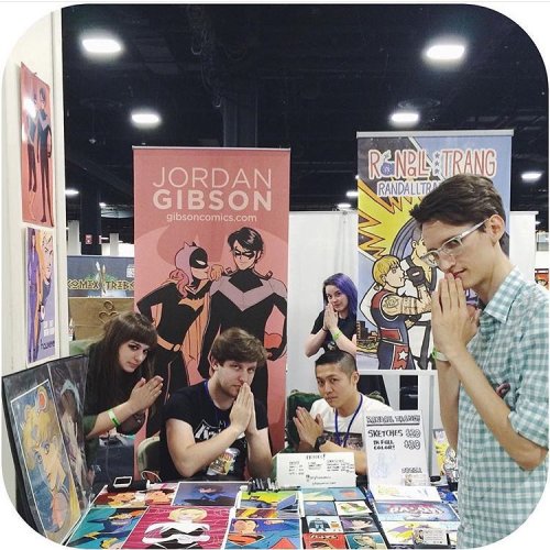Table D-721 at #bostoncomiccon on point with the prayer hands photo Photo credit: @bettyfelon. Come