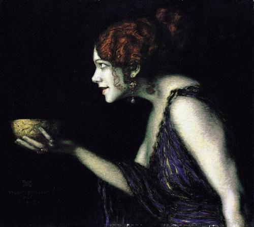 luxsemeyaza:Franz von Stuck: Ritratto di Tilla Durieux nelle vesti della Maga Circe (1913)