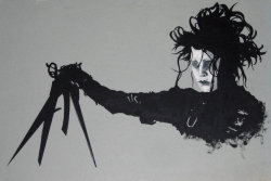fuskida:  Artwork by NewGraffiti on Deviantart -source- Edward Scissorhands Costume at the Tim Burton Exhibition LACMA -source- A pair of the prop Scissorhand Gloves that Johnny Depp wore as he portrayed the title character in Tim Burton’s “Edward