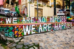 carpe-diem-sweetie:  We are not hippies, we are happies 😊   Valparaíso, Chile