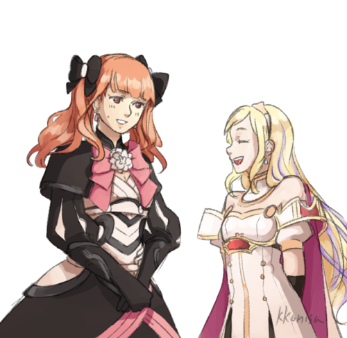 kkonisa: twitter request of an outfit swap with celica and elise 