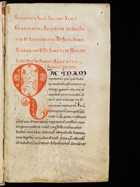 Engelberg, Stiftsbibliothek, Cod. 67, f. 02r on Flickr.Via Flickr:Manuscript title: Commenta Julii S
