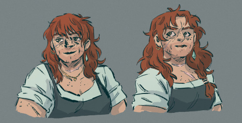 I was trying to figure out an NPC’s face and kept the one on the left.She’s the patron saint of free