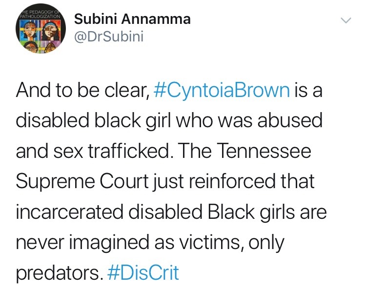 krxs100:  krxs100:                          !!!!!!!!! BREAKING NEWS !!!!!!!!!! The Tennessee Supreme Court ruled former sex slave Cyntoia Brown MUST serve 51 years in prison before she is eligible for parole.   According to them: “In today’s