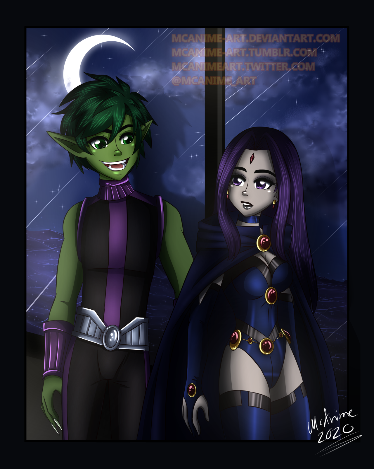Mcanime Art Beast Boy And Raven Four Years Later Hey Guys I