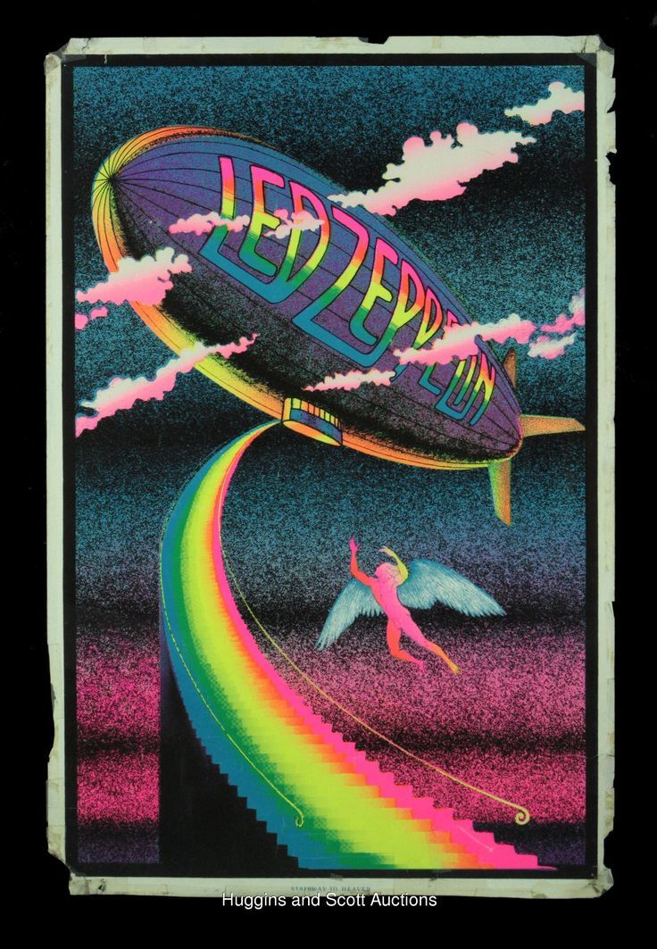 customer569330:1970′s Black Light Poster - LED ZEPPLIN