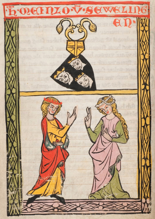 “Weingartner Liederhandschrift” German song manuscript; made in Konstanz, circa 1310-132