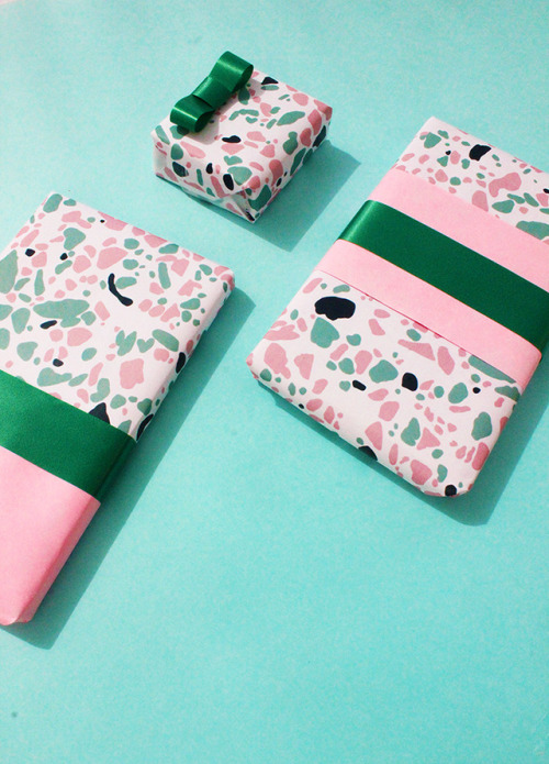 Printable Terrazzo Wrapping Paper