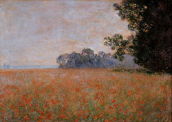 herzogtum-sachsen-weissenfels:Claude Monet (French, 1840-1926), Champ d'avoine aux coquelicots, c. 1890. Oil on canvas, 65 x 92 cm.