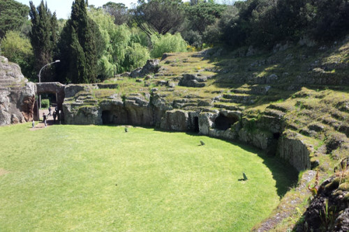 Rock hewn amphitheatre of Sutri (Sutrium)* size: 49 x 40 meters* material: tuff rock* 27 BCE - 14 CE