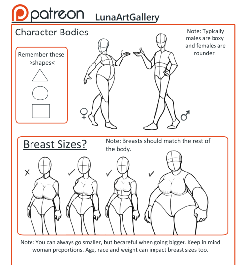 lunaartgallery:  This reference sheet includes 50+ body types for people who struggle in creating unique character bodies.   Support my Patreon, for the full reference sheet and future ones!    Commission Info  Thank you~ 