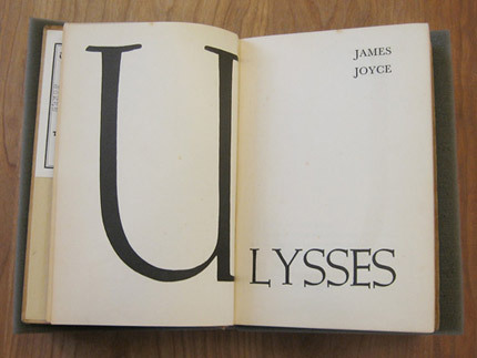 Ernst Reichl, mockup drawing for the dust jacket of James Joyce’s Ulysses, 1934. Published by Random