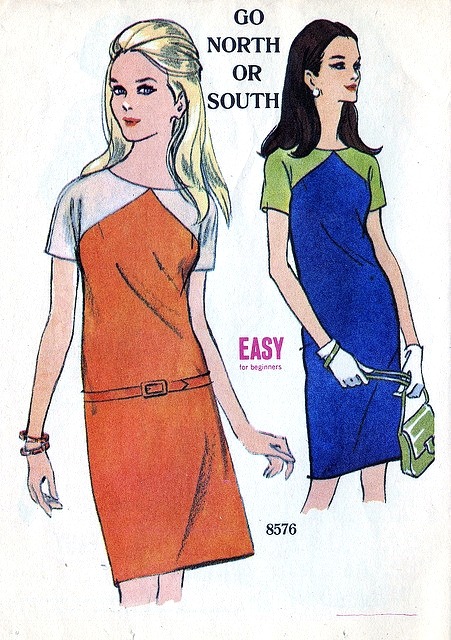 solo-vintage:  Illustrations of mod sewing patterns in McCall’s, 1967. (♥) 