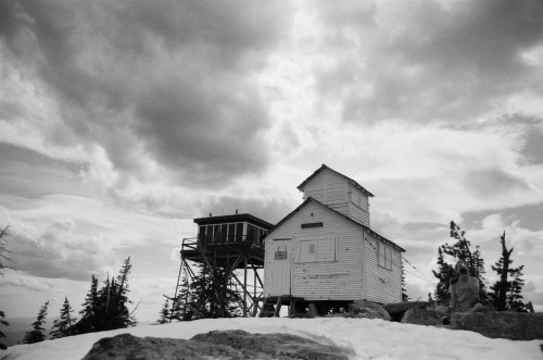 Fire lookouts old and new. Lookout Mountain, ID. 