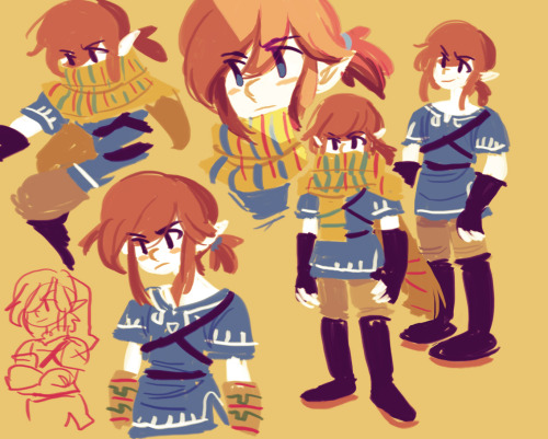 epicsmashtime:BotW Link with a scarf…?I can’t stop thinking about the game… XDAlso this is sooorta o