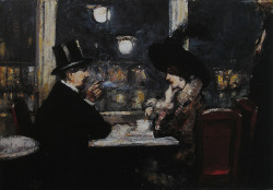 heavyanddissolved:    Lesser Ury: Im Café