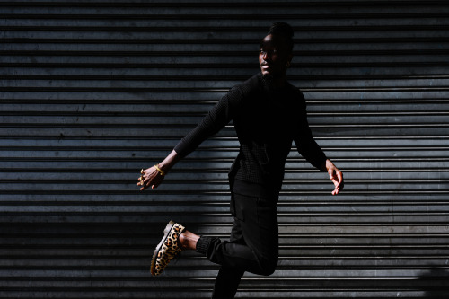 streetetiquette:Photographer ; YumnaLocation : Downtown Los Angeles Subject : Joshua Kissi of Street Etiquette Good times shooting with Yumna 