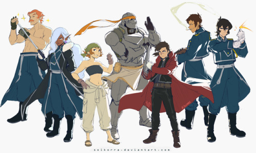 ninsegado91: solkorra:   And finally this crossover with Voltron Legendary Defender and Fullmetal Alchemist Brotherhood is done! x3 Shiro as Edward Elric Hunk as Alphonse Elric Pidge as Winry Rockbell Keith as Roy Mustang Lance as Riza Hawkeye/Jean Havoc