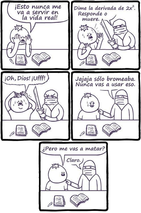 hopeistoday:  La derivada de 2x^2 es 4x. Prepiedad culiá me pena! D;Igual está graciosa la weá xD