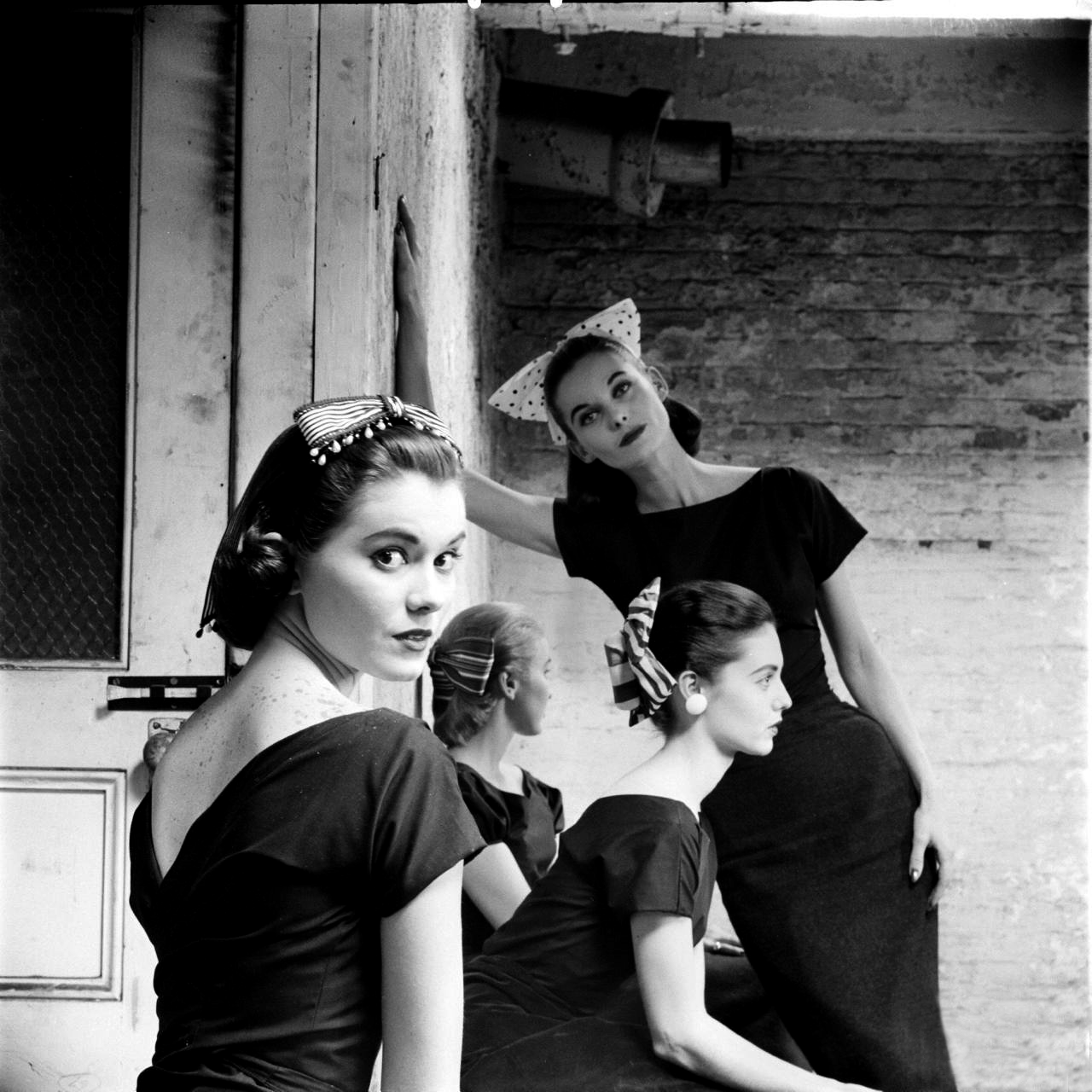onlyoldphotography:  Yale Joel: Ribbon Hats, not dated 