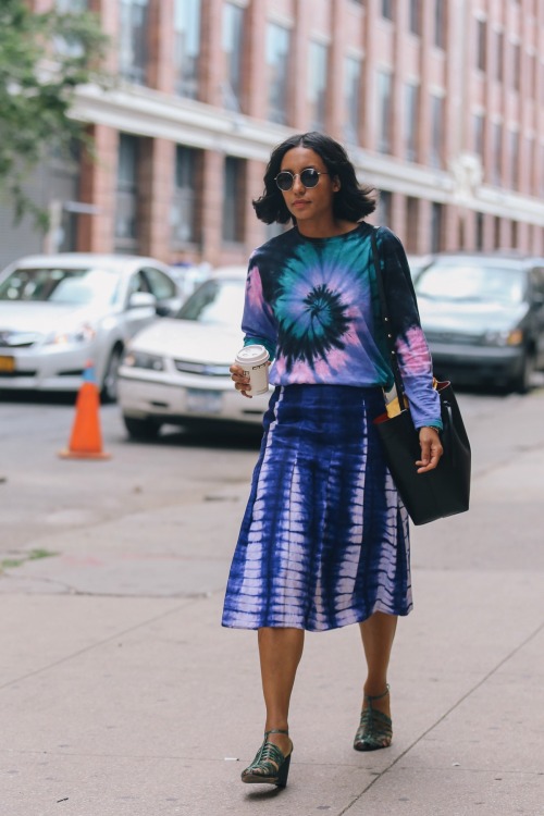 Match your skirt to your sweater and pair with simple everyday sandals. 