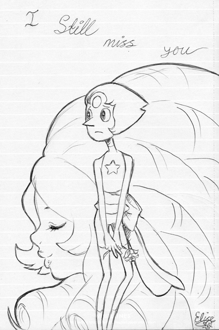 hya-chan-art:  Have a quick Pearlrose doodle made at 3AM with no references whatsoever