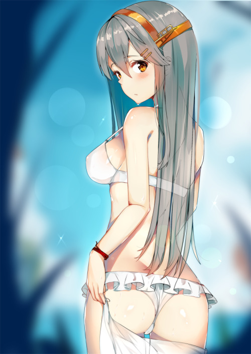 caskitsune:  夏服榛名 | GIn00※Permission was granted by the artist to upload their works. Make sure to rate/retweet the original work! 